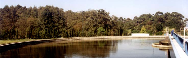 Waste water treatment plant on Lagares River. Vigo (Pontevedra)