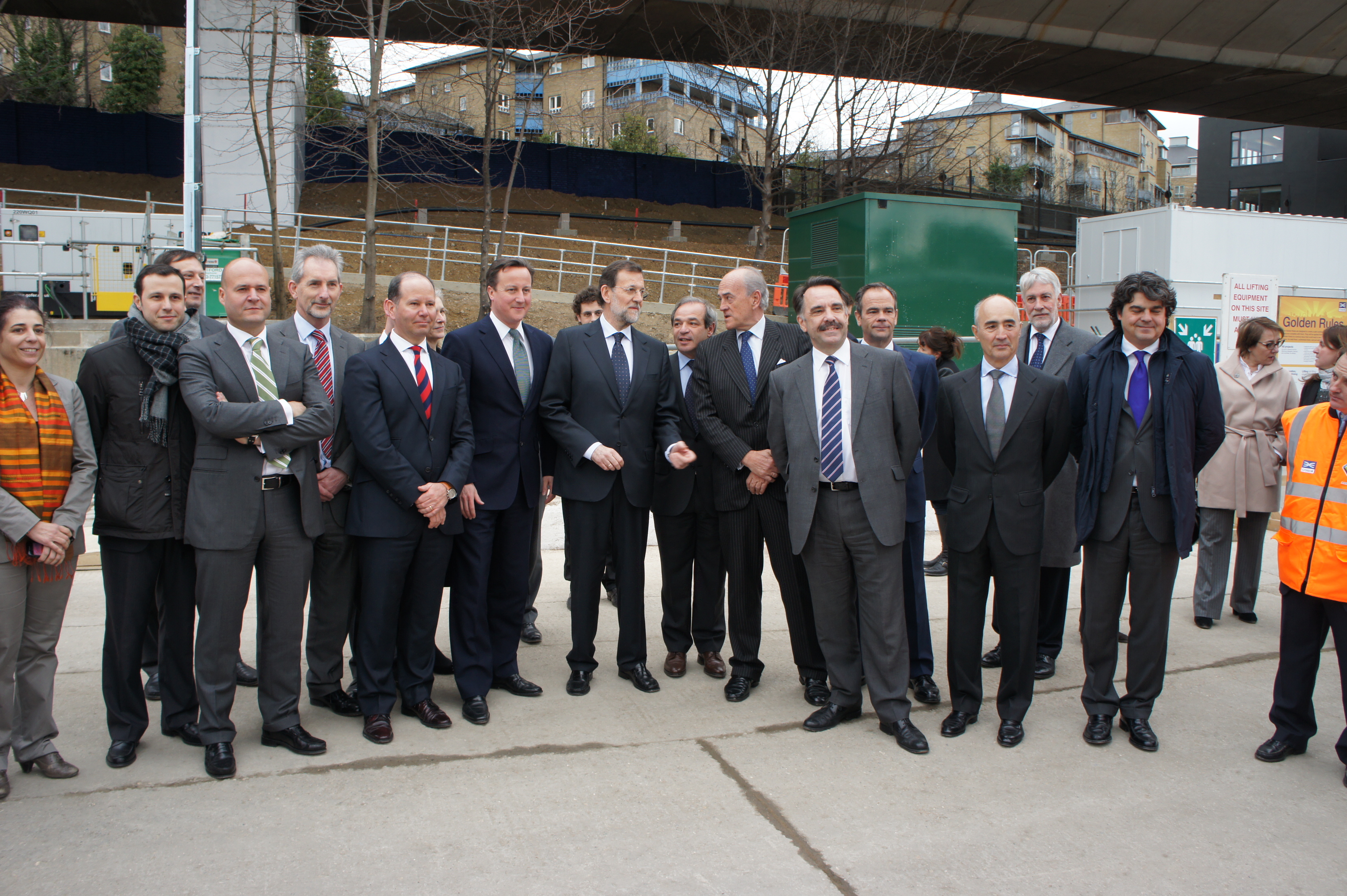 Spanish prime minister visits London's Crossrail project, on which FCC is working