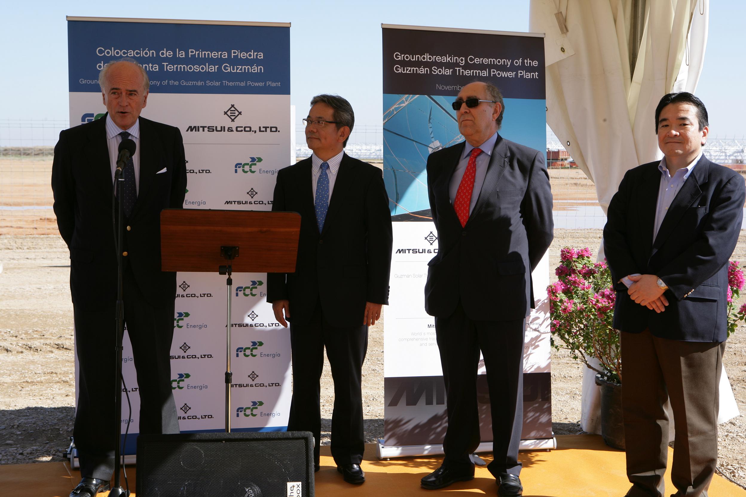 Laying of foundation stone of solar thermal plant in Palma del Río Guzmán, Cordoba