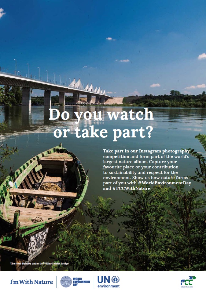 The river Danube under the Vidin Calafat bridge