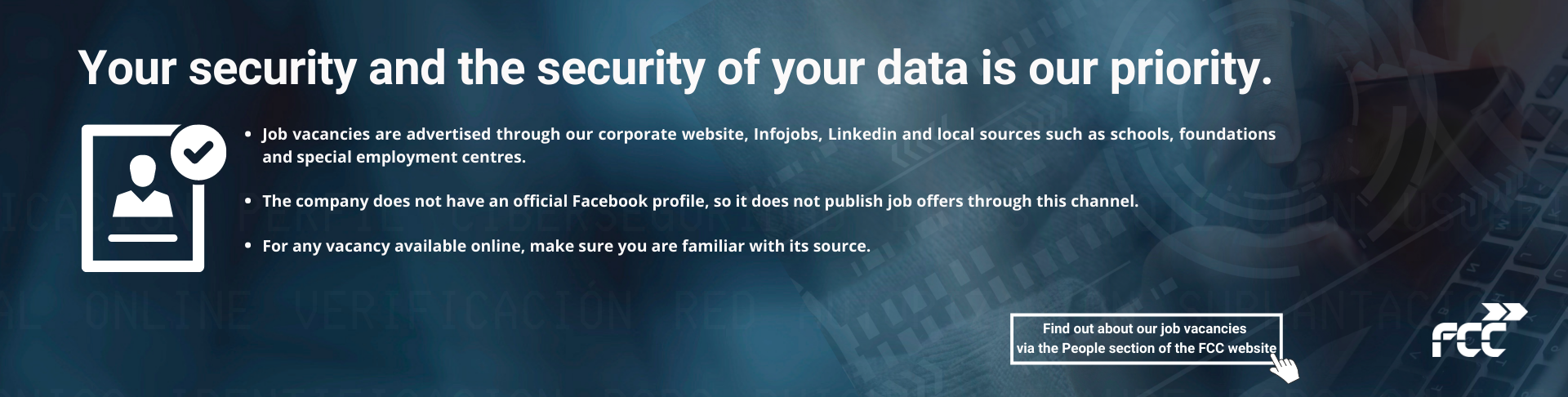 Your security and the security of your data is our priority (Opens people page in new tab)