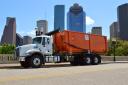 Garbage collection vehicle in Houston