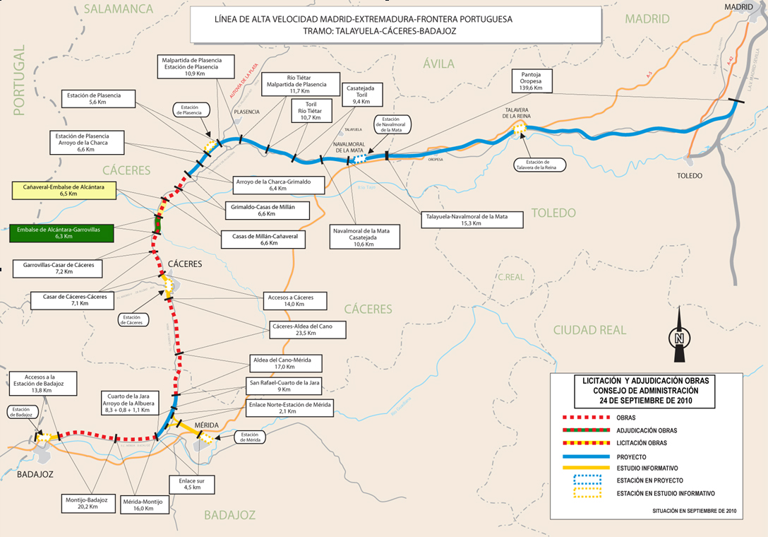 FCC awarded 120 million euro contract for two sections of high-speed railway line