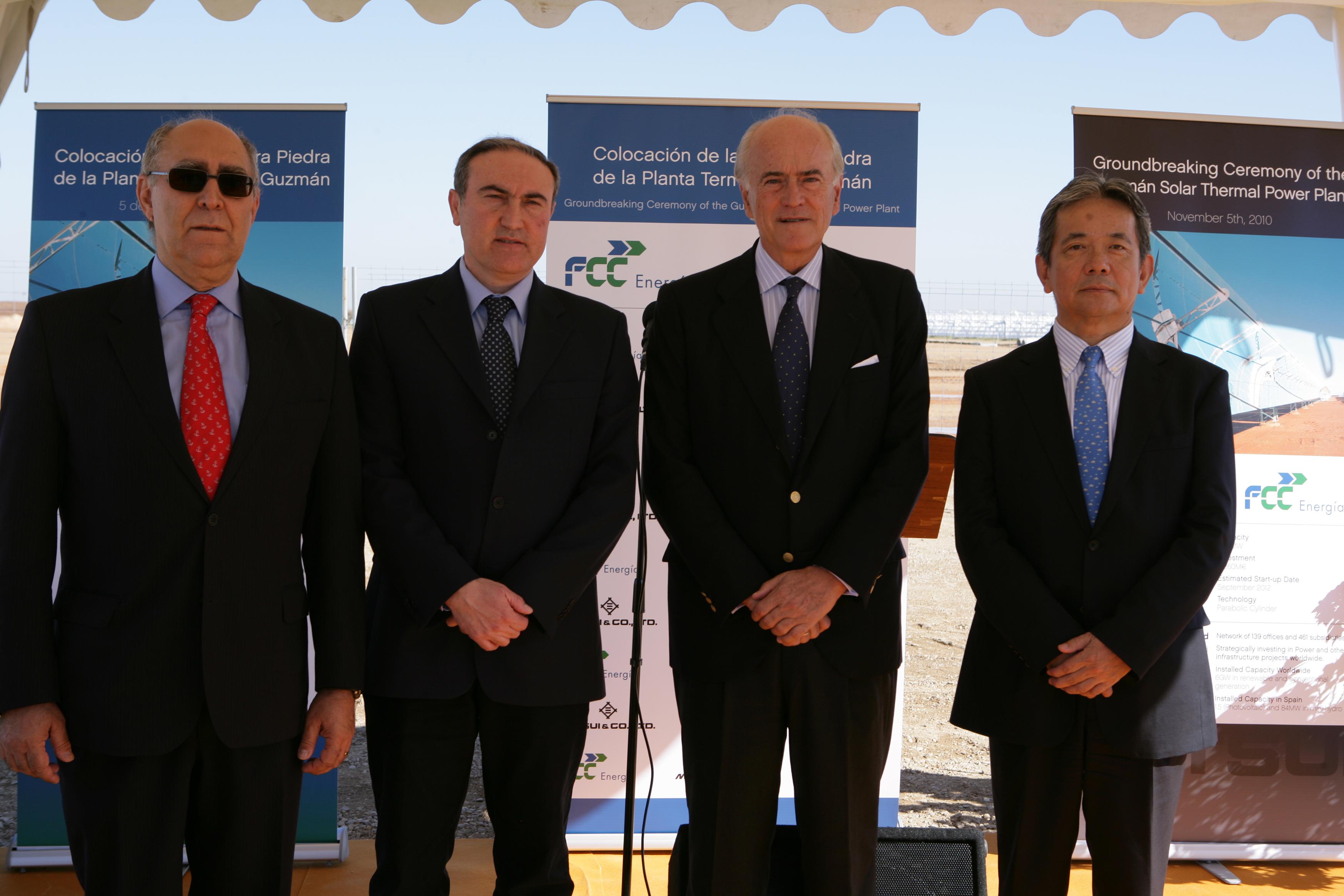 Laying of foundation stone of solar thermal plant in Palma del Río Guzmán, Cordoba