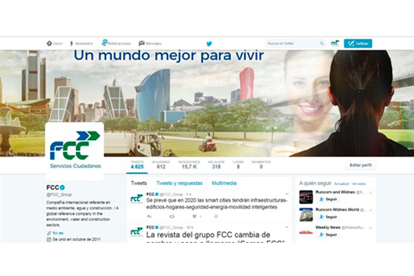 El Grupo FCC cambia de imagen en sus redes sociales