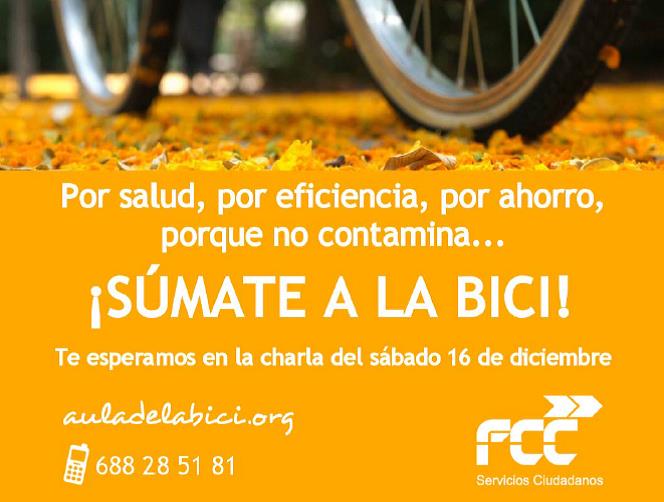 Cartel promocional del uso de la bici